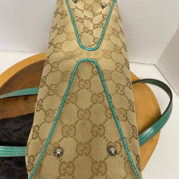 Gucci Sea Green Canvas Gussisma Tote w/Dustbag - Picture 10 of 14
